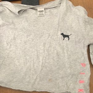 PINK long sleeve crop top